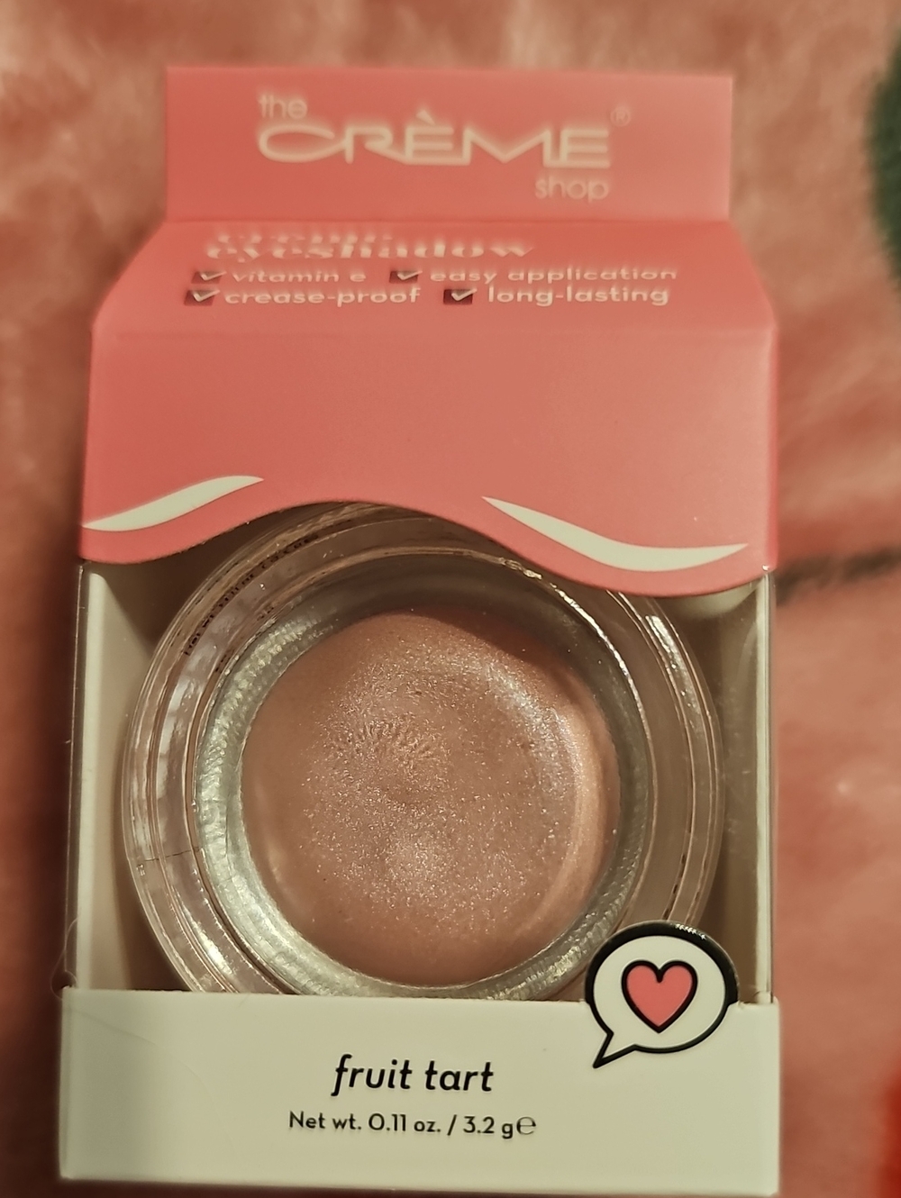 The Crème Shop Fruit Tart Cream Eyeshadow — Shimmery Pink Beige